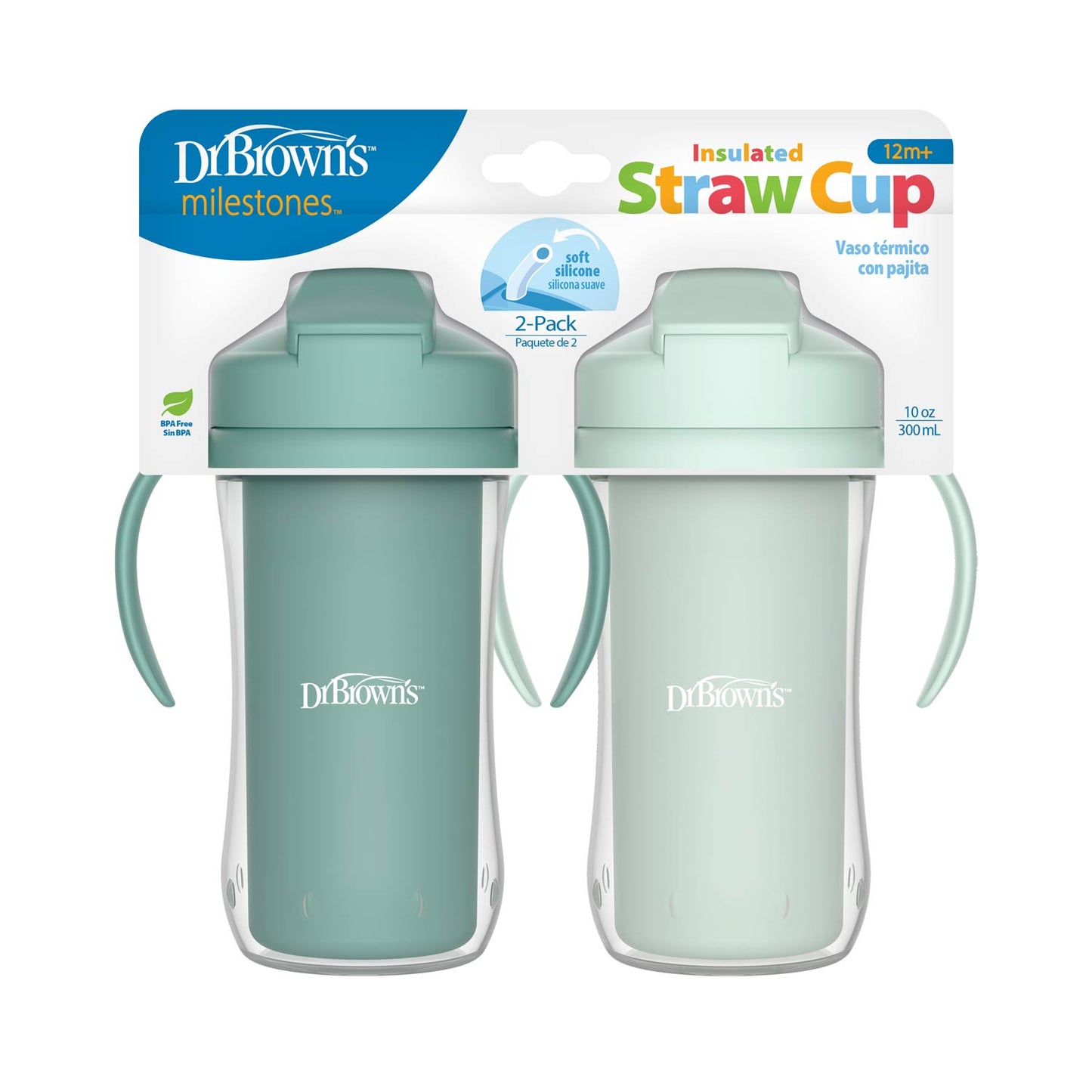 Dr. Brown’s® Milestones™ Insulated Straw Cup, 2-Pack