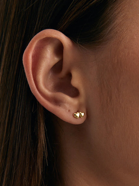 Twin Hearts Studs
