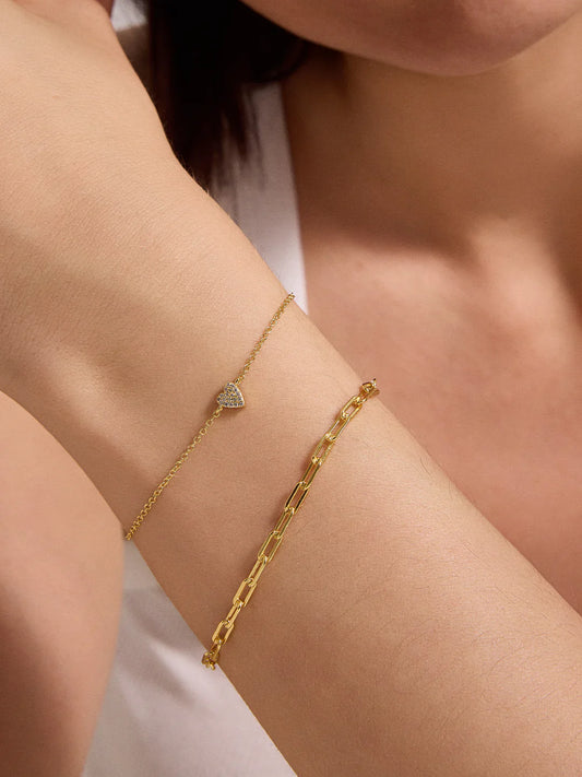 Pave Heart Bracelet