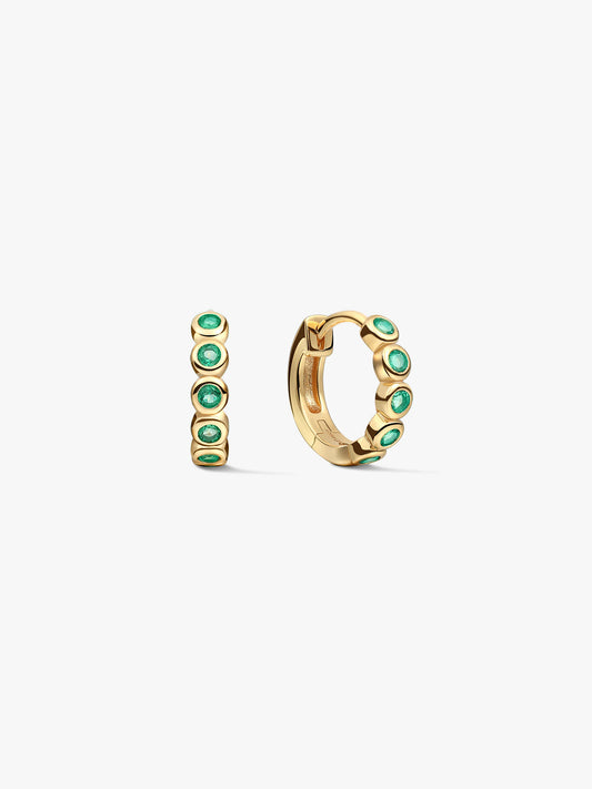 Bezel Emerald Huggies