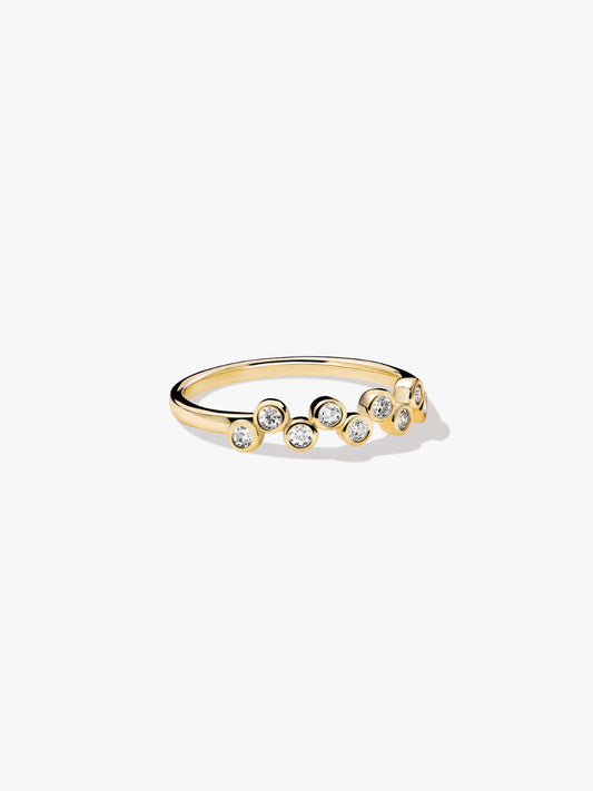 Bezel Sapphire Zig-Zag Ring