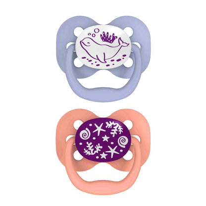 Dr. Brown's™ Advantage™ Glow-in-the-Dark Pacifiers, Ages 0-6 months, 2 Count