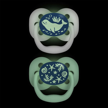 Dr. Brown's™ Advantage™ Glow-in-the-Dark Pacifiers, Ages 0-6 months, 2 Count