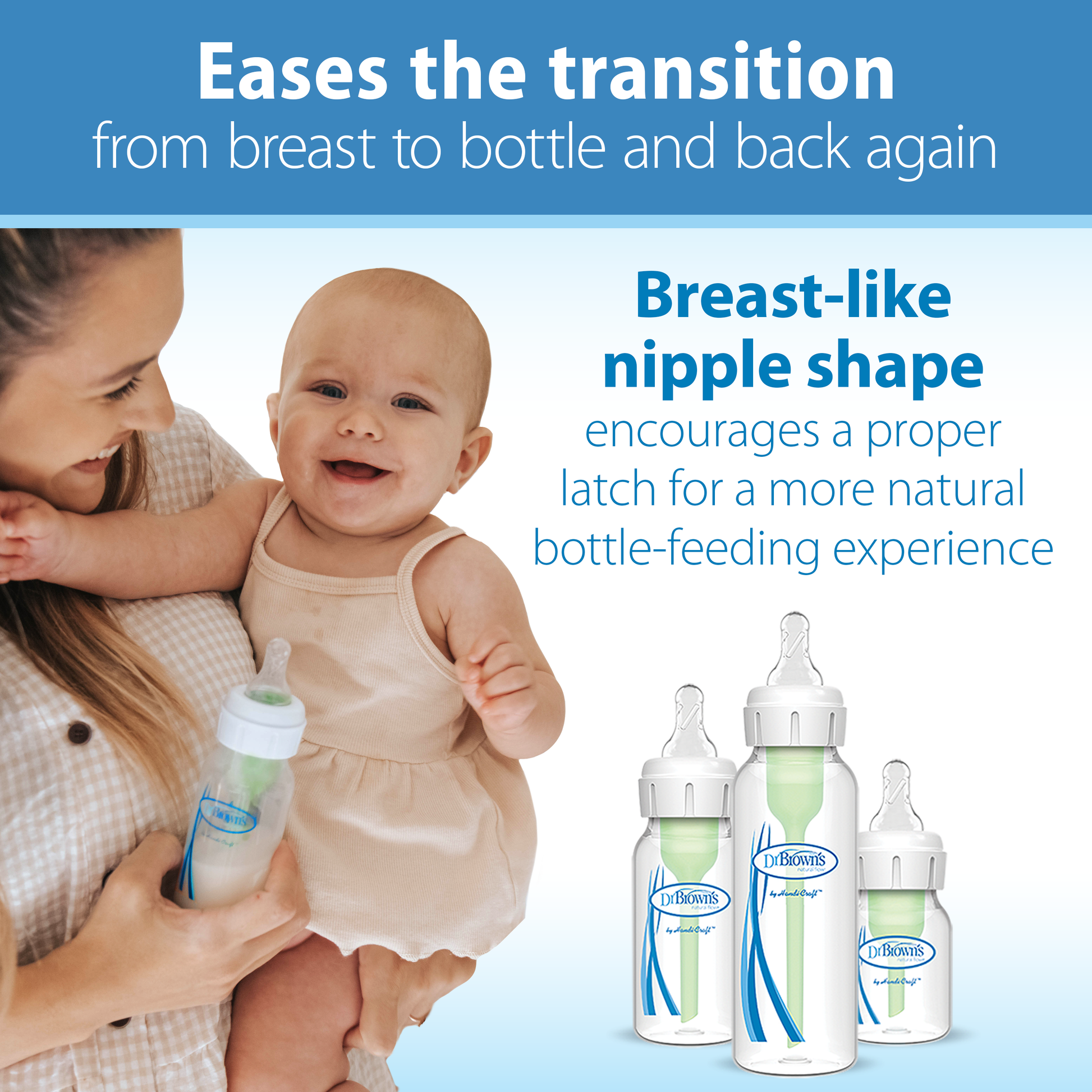 Dr. Brown's Natural Flow Narrow Baby Bottle Silicone Nipple, Level Preemie, 2-Pack