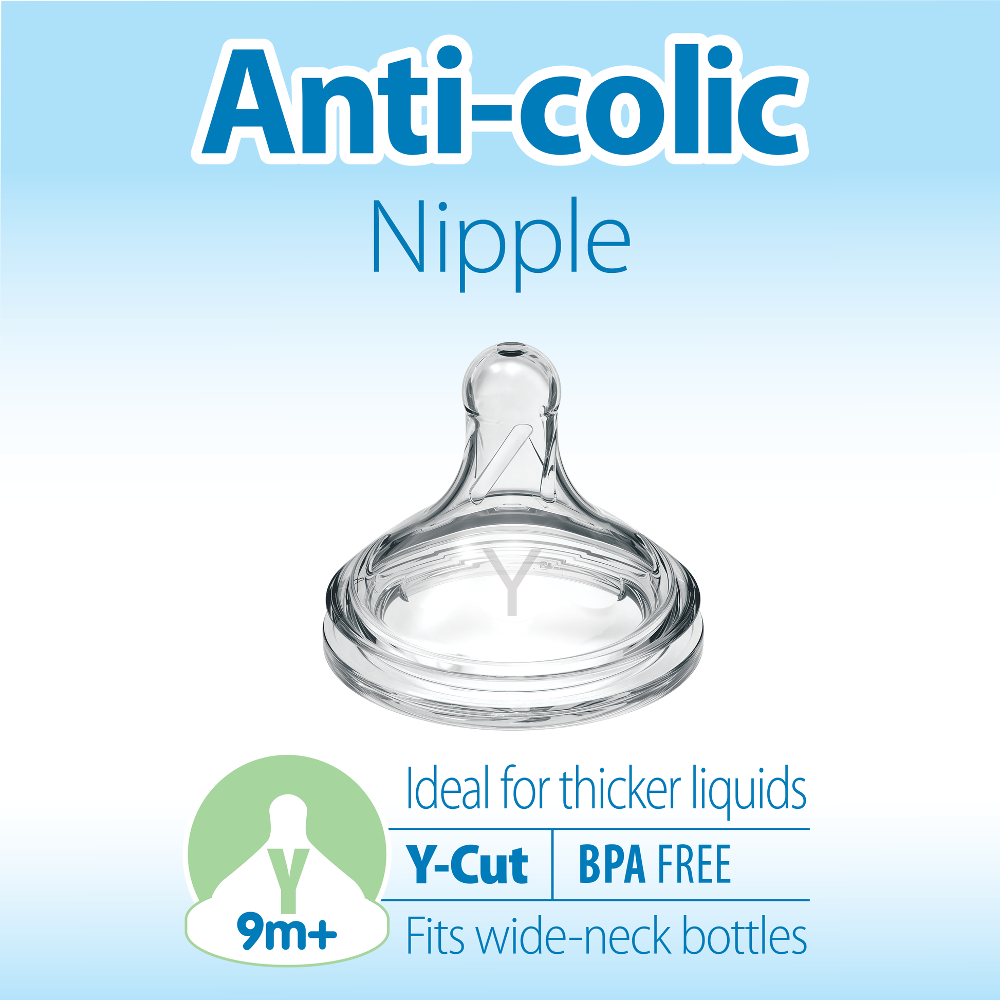 Dr. Brown's Natural Flow Wide-Neck Baby Bottle Silicone Nipple