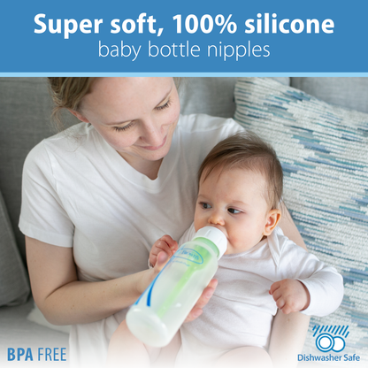 Dr. Brown's Natural Flow Narrow Baby Bottle Silicone Nipple, Level 4, 2-Pack