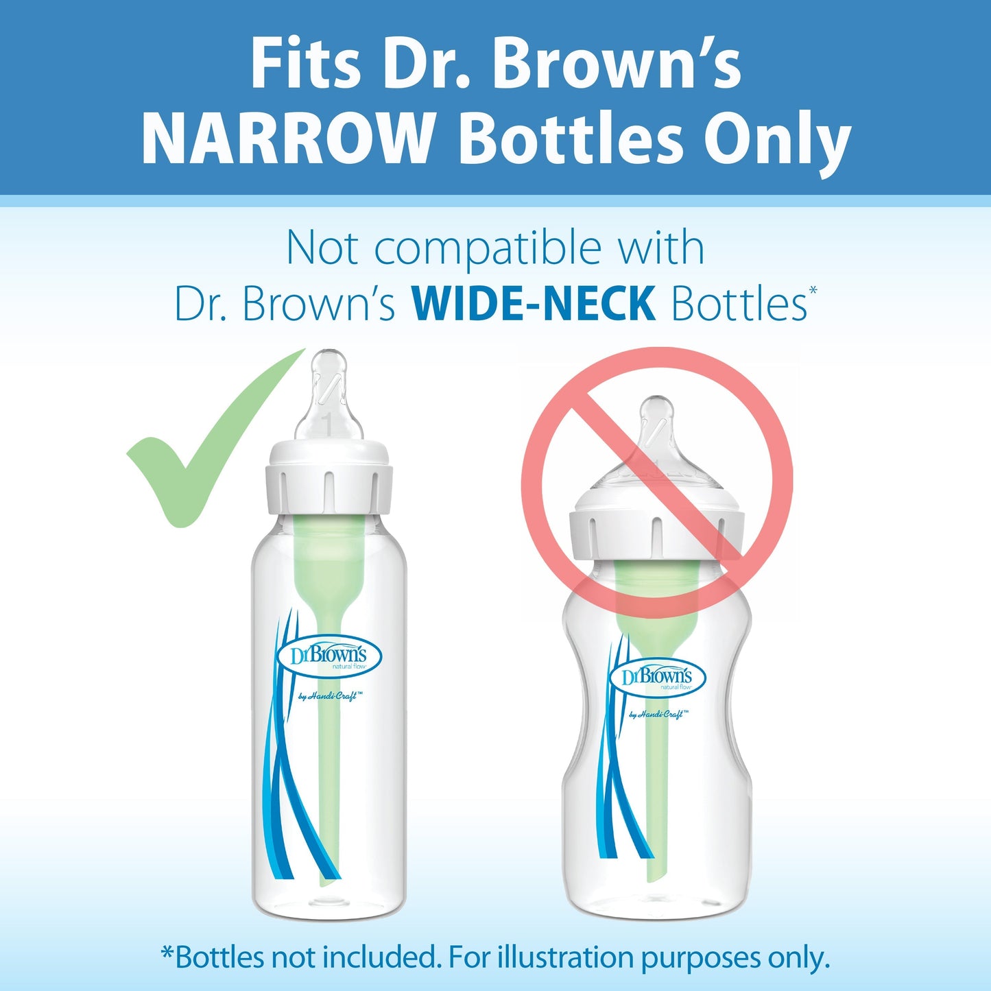 Dr. Brown's Natural Flow Narrow Baby Bottle Silicone Nipple, Level 1, 2-Pack